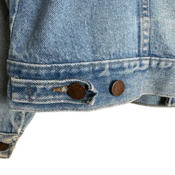 VTG 80’s Rustler Denim Light washed Trucker Jacket Men’s Sz XL USA Distressed - Picture 4 of 8